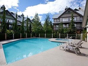Complex pool and hot tub