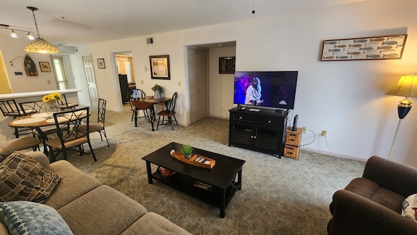 Enjoy this clean, cozy pet friendly condo close to the amenities and bar/grill.