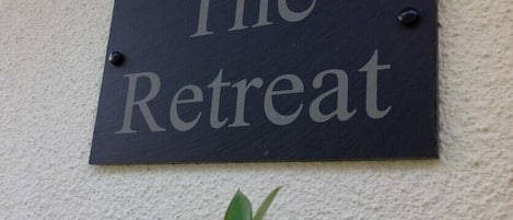 A sign of luxury, 'The Retreat' sign