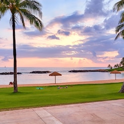 Calm and serene lagoon at dawn