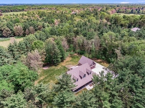 Arial view of front of house. 