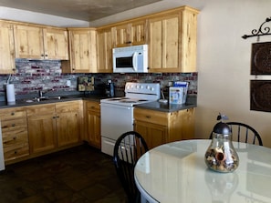 Fully stocked kitchen ready for your vacation stay!