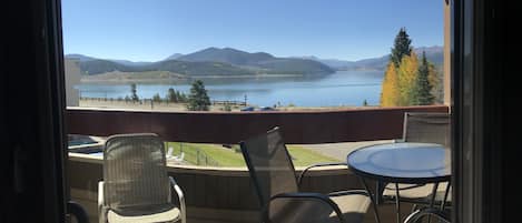 Balcony and Lake View from inside den area