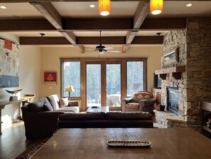 View from the kitchen to the deck