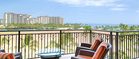 Over looking resorts lagoon/keiki pools, with sunrise view