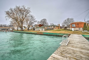 Enjoy access to Anchor Bay on Lake St. Clair from the dock.