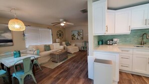 Easy Flow from Kitchen to Living Space