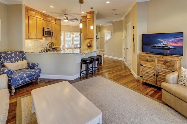 Living Room - Beautiful open kitchen an living room.
