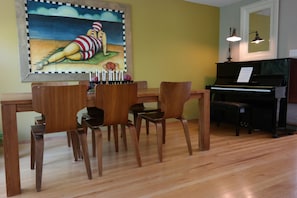 Dining room and Yamaha upright piano