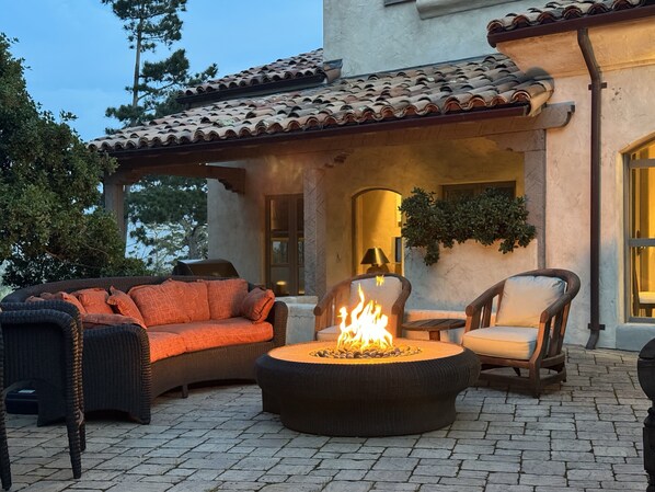 Courtyard with Roaring Fire Pit