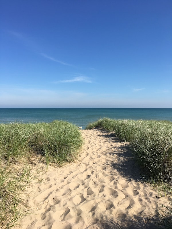 View of beautiful Lake Michigan.