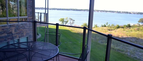 Covered Deck with Lake View