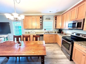 Indoors, Kitchen, Chair, Furniture, Microwave