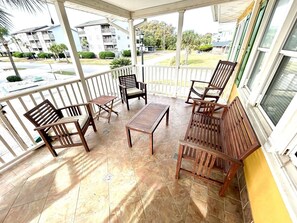 Floor, Architecture, Balcony, Building, Chair