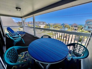 Private balcony with ocean views