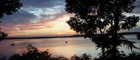 View of bay from deck looking west