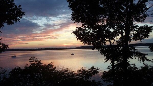 View of bay from deck looking west