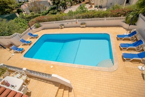View of pool from roof terrace.