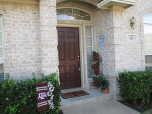 front door of townhome