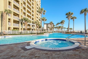 Grand Panama Beach side pool and hot tub