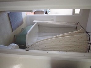 Original claw-foot bath tub in 208. When new in 1916, The Lodge had only 4 tubs.