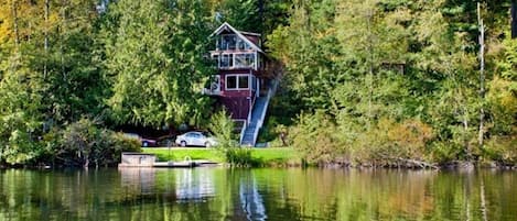 View of Chalet from across lake.