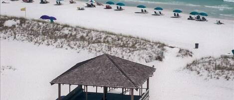 View from Balcony. Amazing white sand beaches stretch for miles!