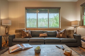 Oversized couch perfect for snuggling up and watching a movie