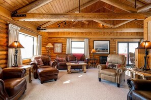 Large living room with plenty of seating.