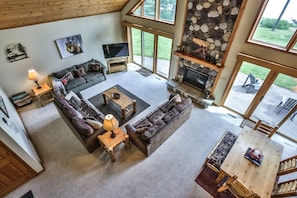 Spacious living area to gather around in