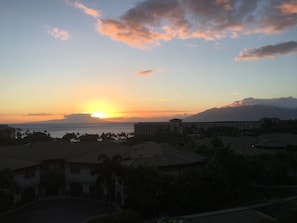 Sunset view from upper lanai