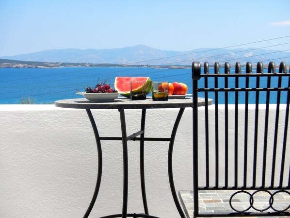 Sea view from the kitchen balcony (1st floor bungalow)