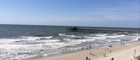 View from Balcony of the lovely beach & Garden City Pier!