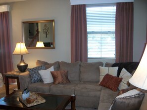 Another View - living area. We've provided books, DVDs & games for our guests