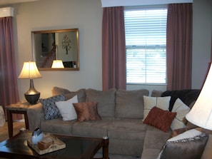 Another View - living area. We've provided books, DVDs & games for our guests