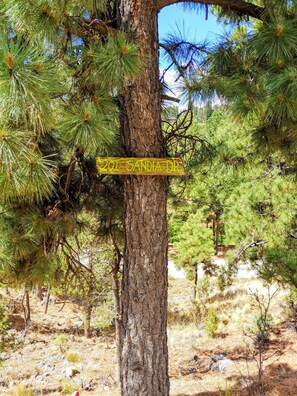 Home made sign, found  buried on the property