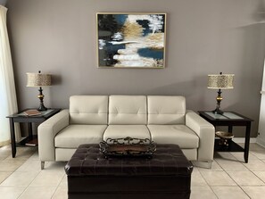 Beautiful Natuzzi leather queen sleeper sofa