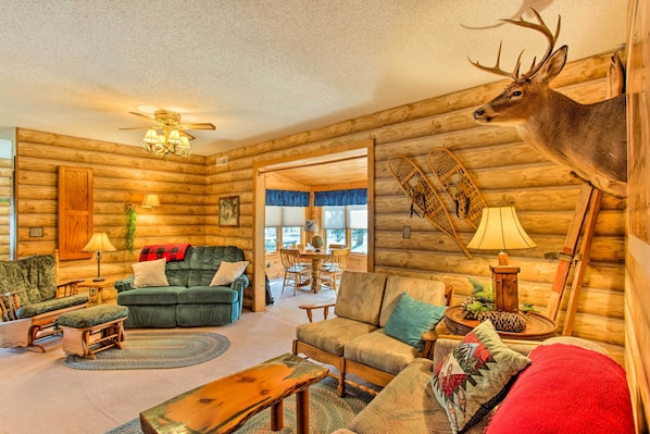 Lake Nebagamon Vacation Rental | 2BR | 1.5BA | 1,260 Sq Ft | 1 Step Required