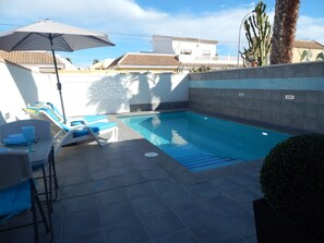 Plenty of space for lounging around the pool