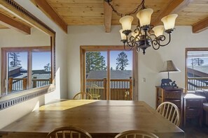 Dining table just off kitchen