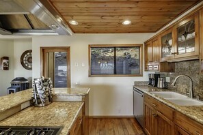 A kitchen with nautural light