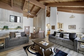 Plenty of room to spread out, high ceilings.