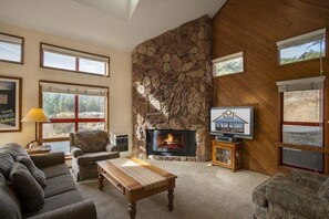Relax by the fire or enjoy the view