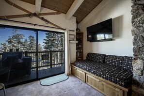 Private patio with views of the tree tops, BBQ