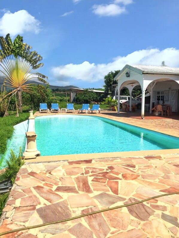 Vue sur piscine