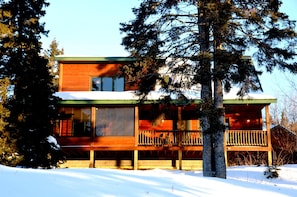 4 Lodge Lane has views of mountains, woods & Lake Superior, it's Lutsen Solitude