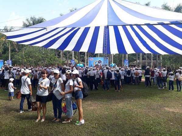 Outdoor banquet area