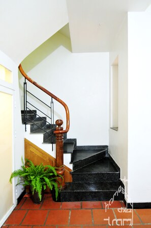 Stairs leading to the room