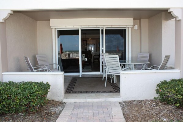 Oceanfront patio