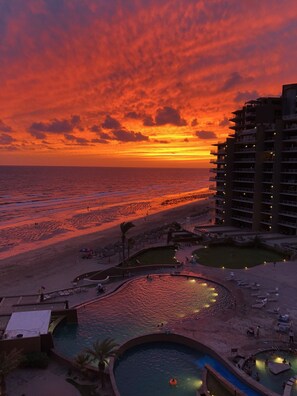 The views are amazing from one of the few "Ocean Front" condos.